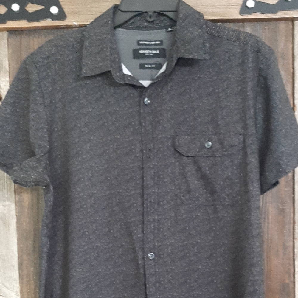 Kenneth Cole Charcoal Button Down Shirt